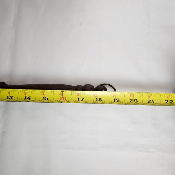 English Brass & Wood Bed Warmer – Embossed Scene Design – 19" Long Vintage - Picture 8 of 12